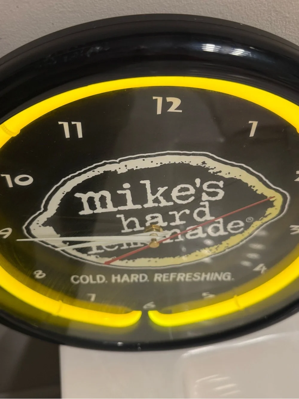 RARE Mike's Hard Lemonade Vintage Neon Wall Clock Sign 12